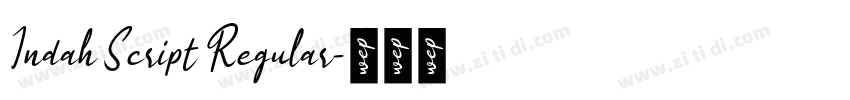 Indah Script Regular字体转换